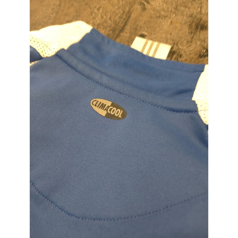 Vintage 2006 Adidas ClimaLite 1/4 Zip Short Sleeve Pullover Royal Blue Large L